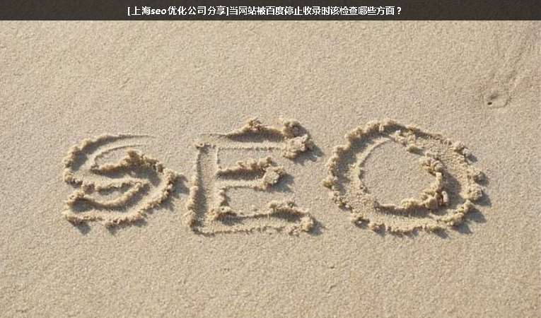 [上海seo優(yōu)化公司分享]當(dāng)網(wǎng)站被百度停止收錄時(shí)該檢查哪些方面？